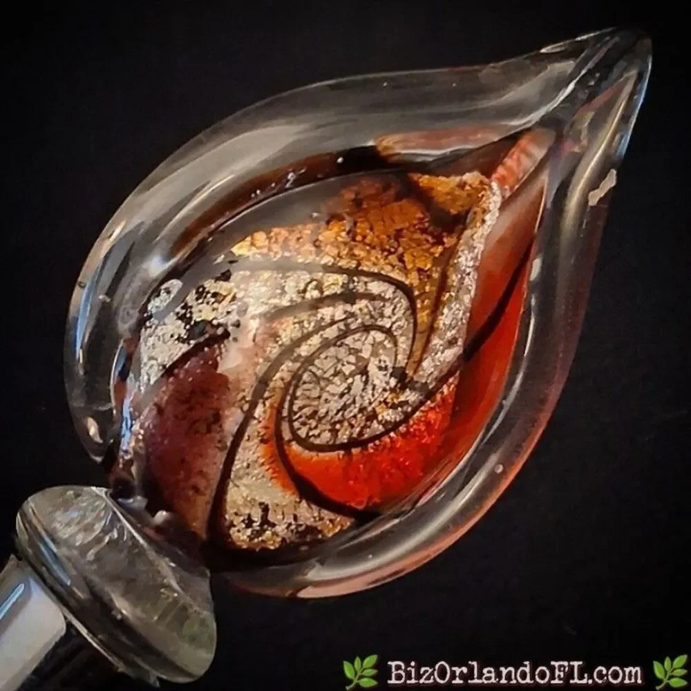 ARTISANAL GIFTS: Hand-Blown Art Glass Wine Bottle Stopper Teardrop-Shaped Finial